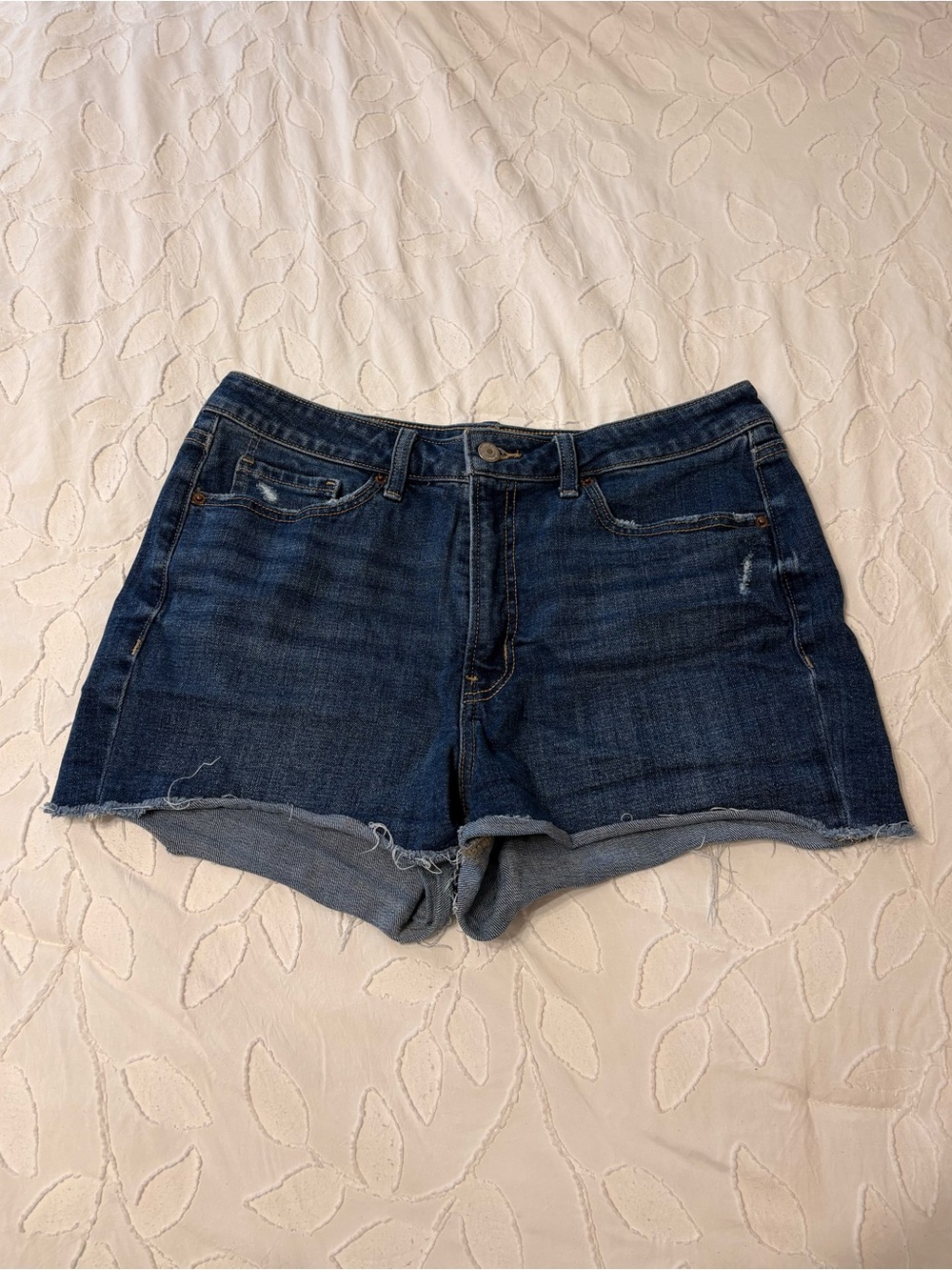 Old Navy Women's Dark Blue Cutoff Denim Shorts